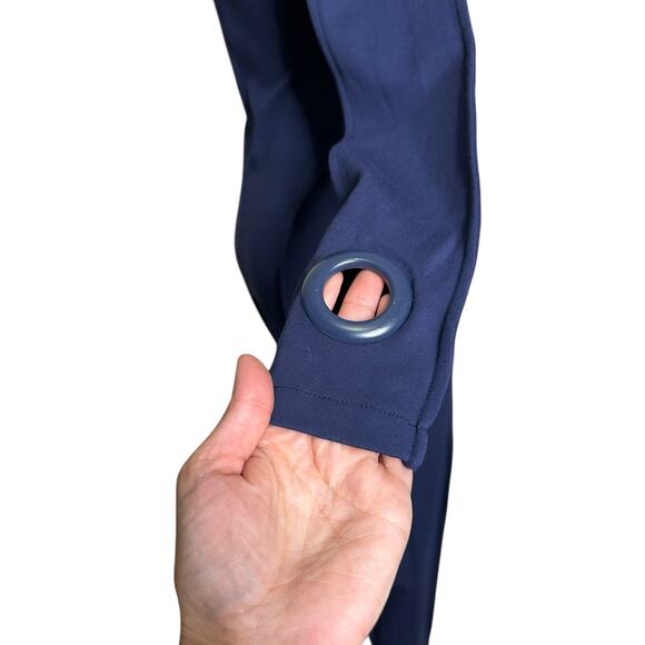 BBXBRAND blue skin piped long sleeves fitted catsuit size Small - Picture 7 of 15